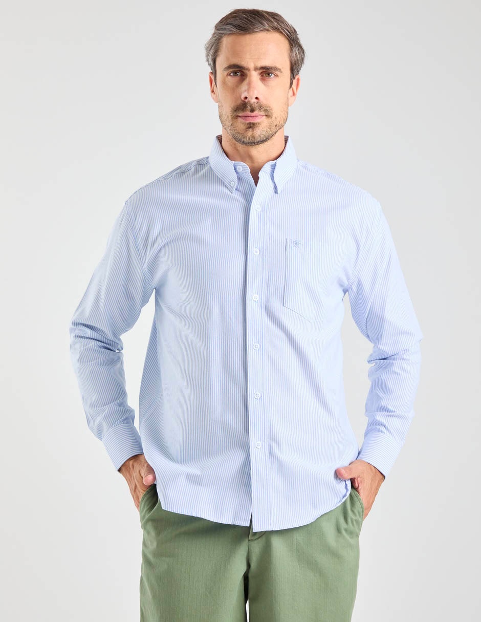 Camisa casual manga larga para hombre 2