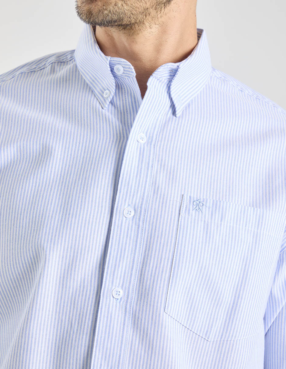 Camisa casual manga larga para hombre 4