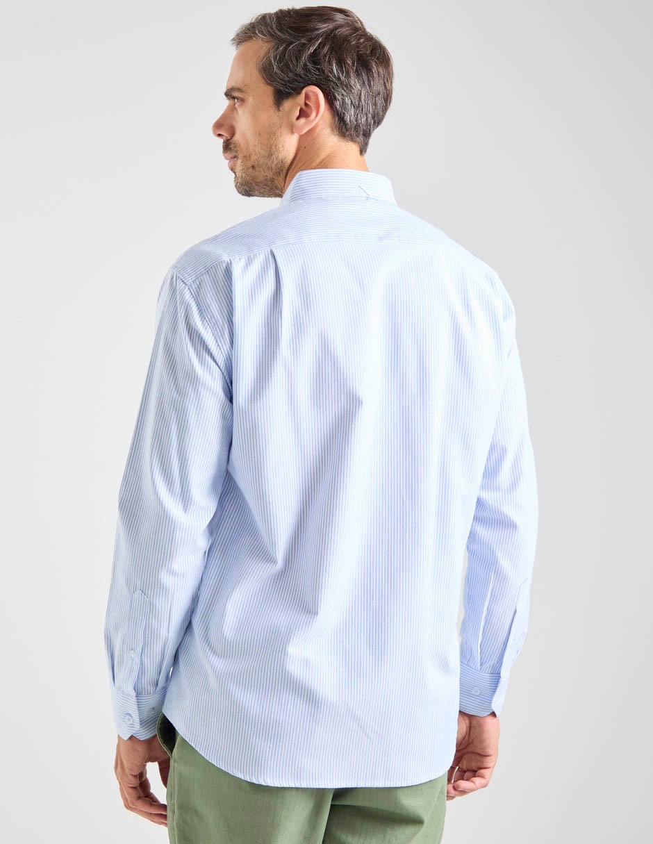 Camisa casual manga larga para hombre 6