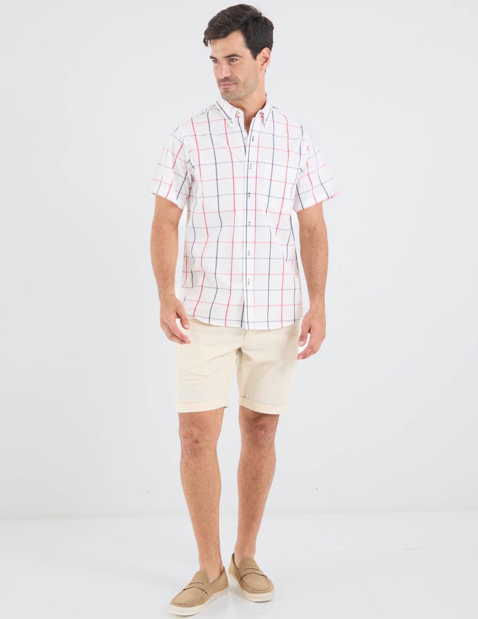 Camisa casual manga corta para hombre