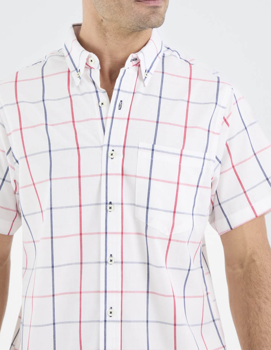Camisa casual manga corta para hombre