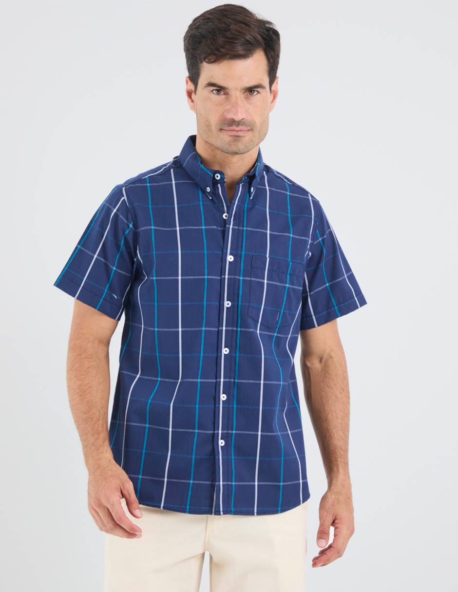 Camisa casual manga corta para hombre