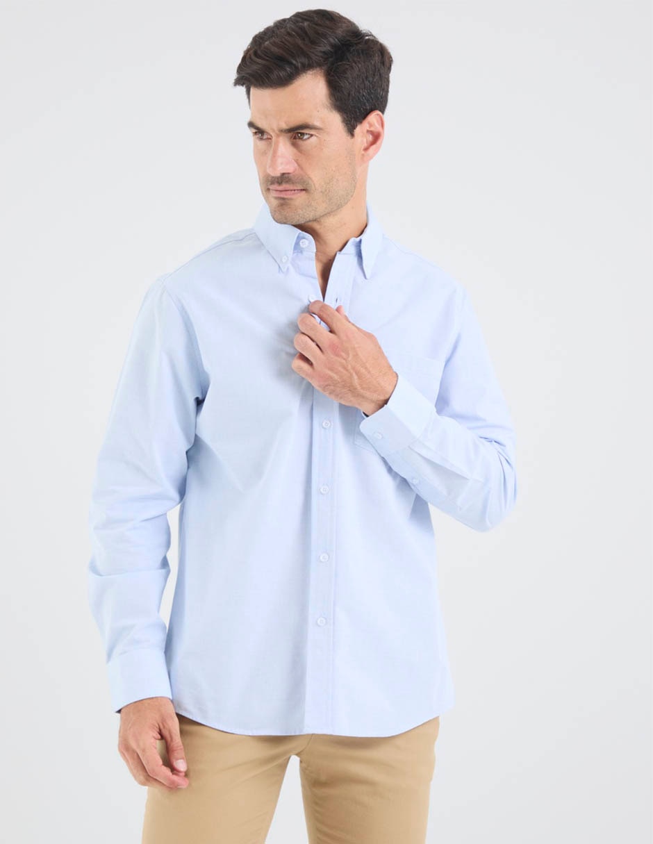 Camisa casual manga larga para hombre 5