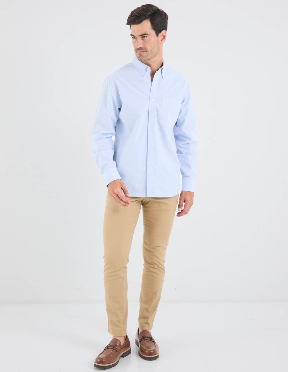 Camisa casual manga larga para hombre 4