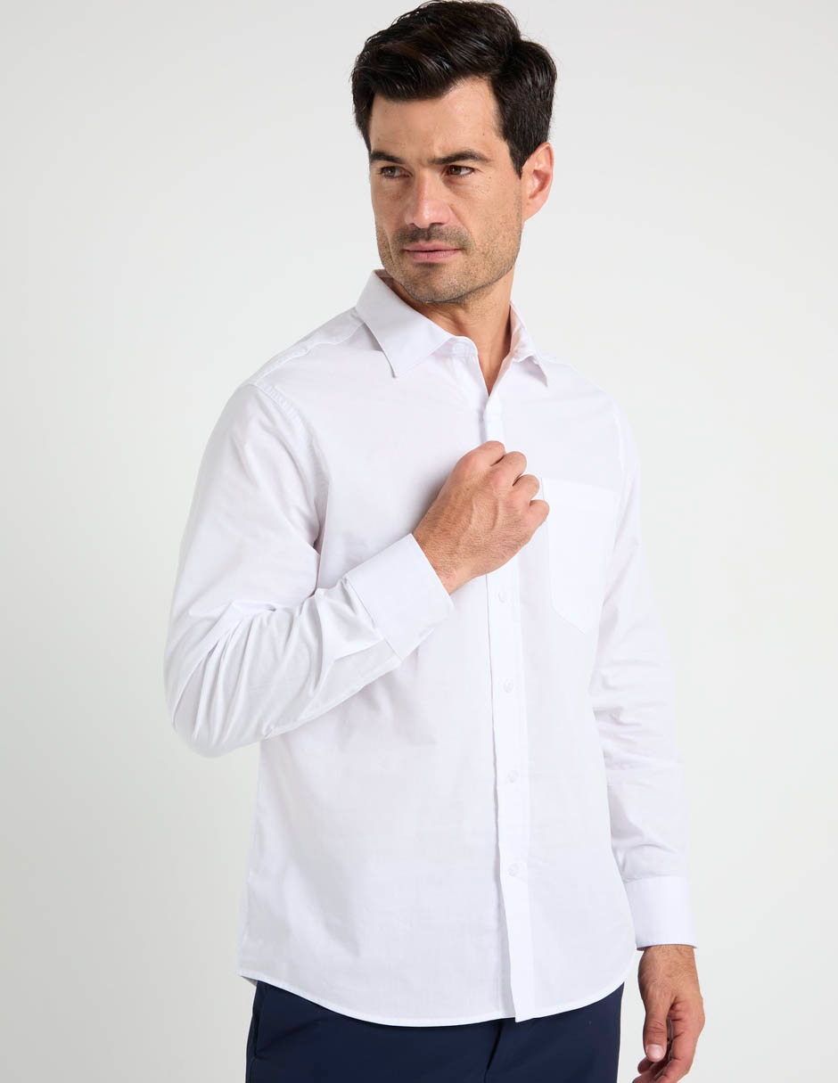 Camisa business casual de algodón manga larga para hombre 5