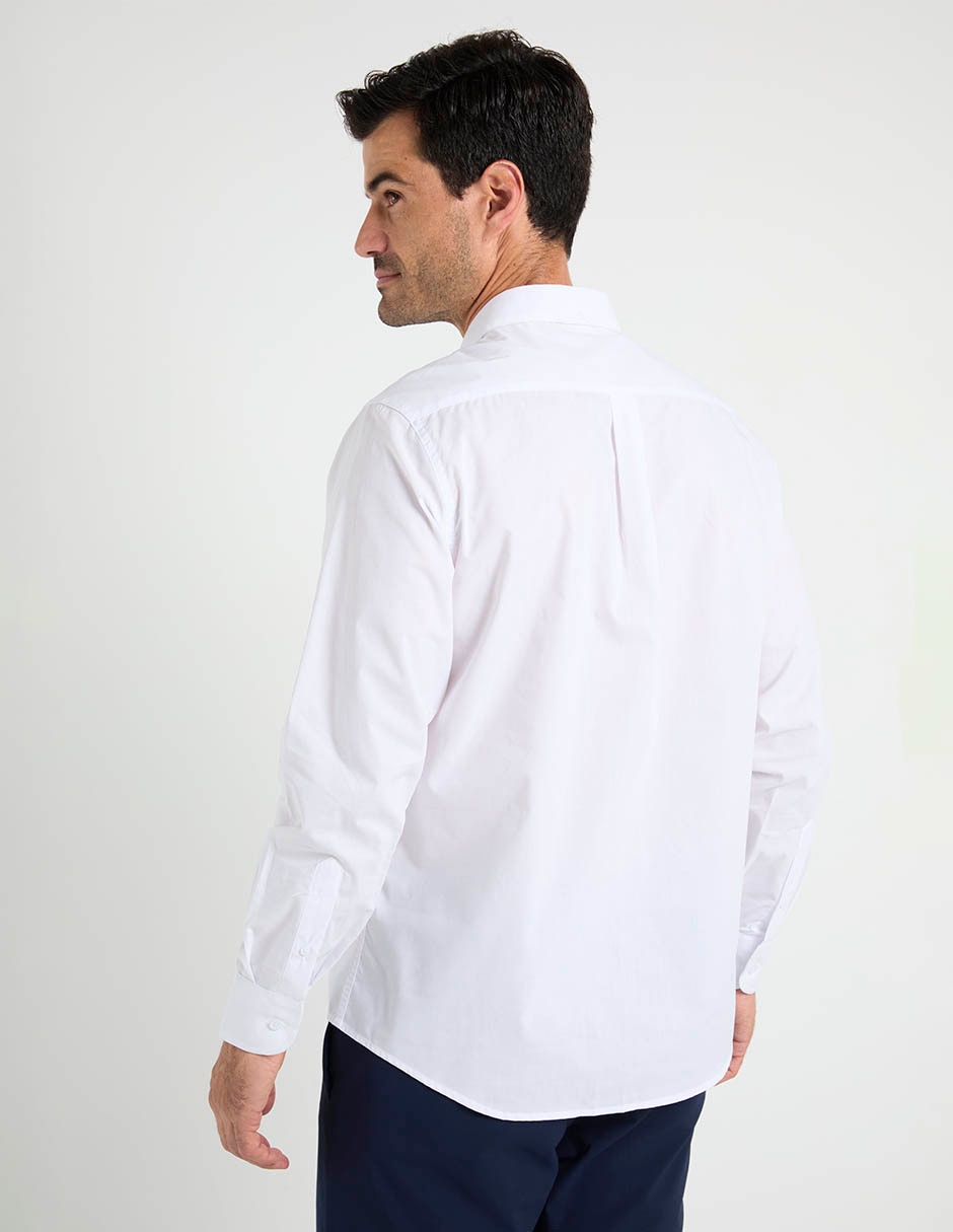 Camisa business casual de algodón manga larga para hombre 6