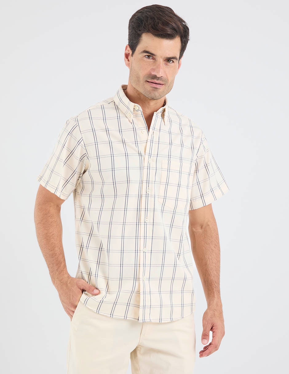 Camisa casual regent street manga corta para hombre