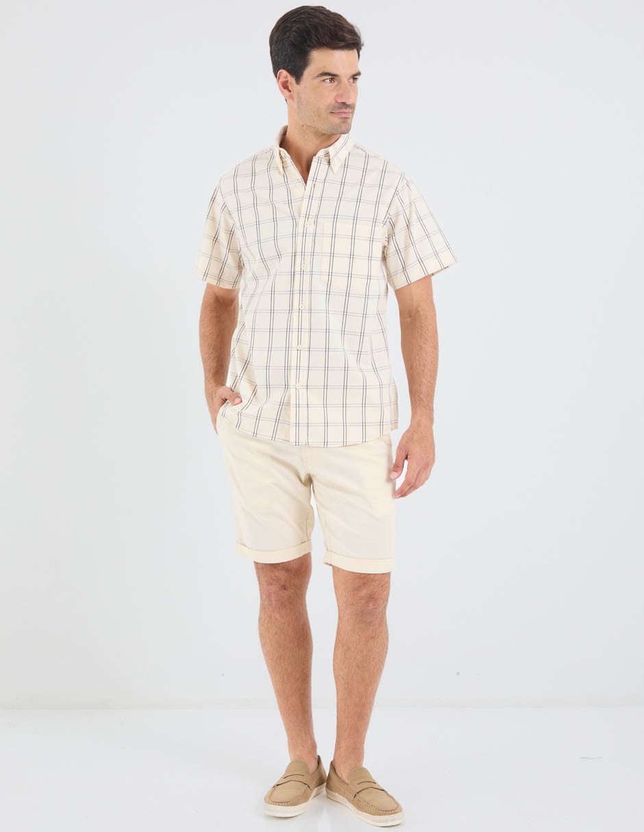 Camisa casual manga corta para hombre 7