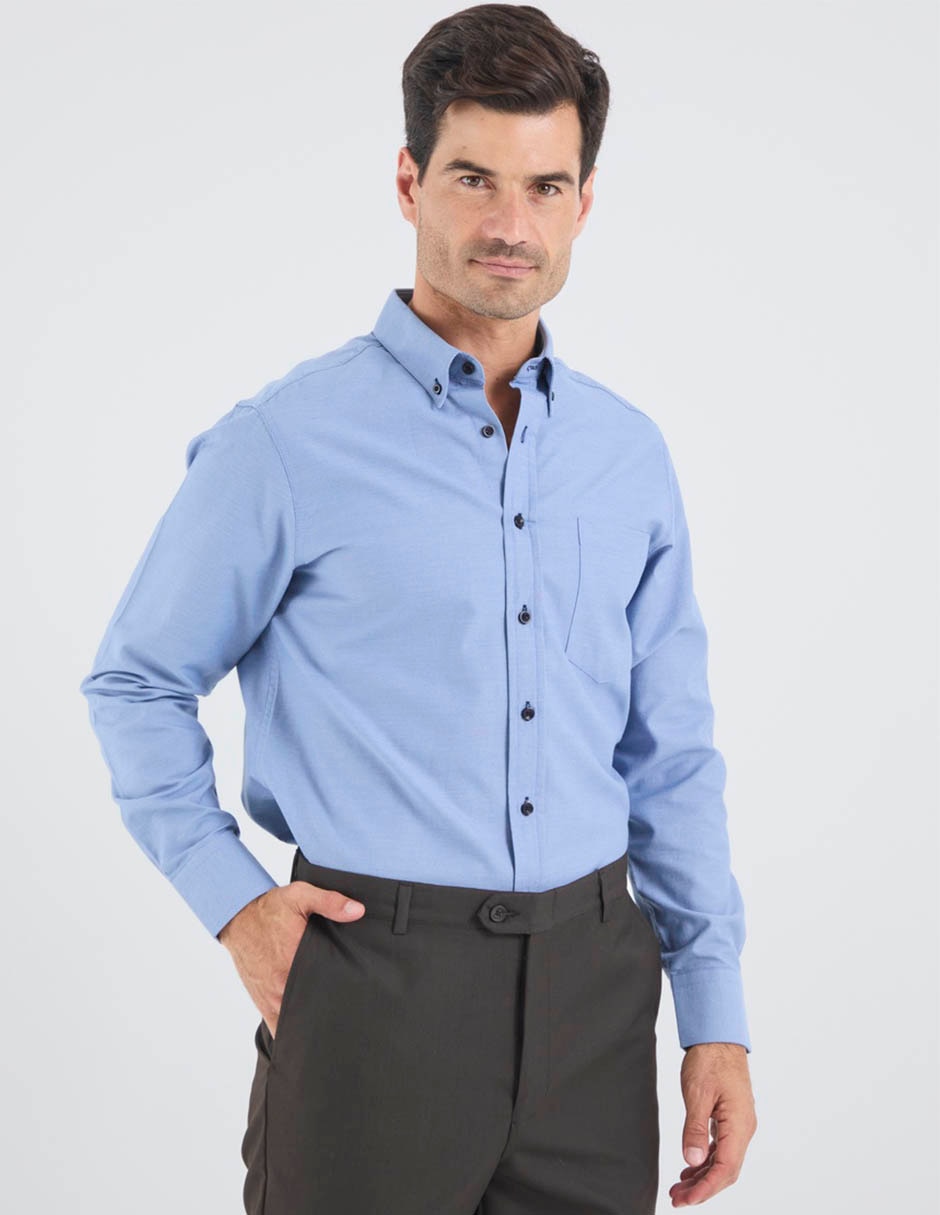 Camisa casual manga larga para hombre 8