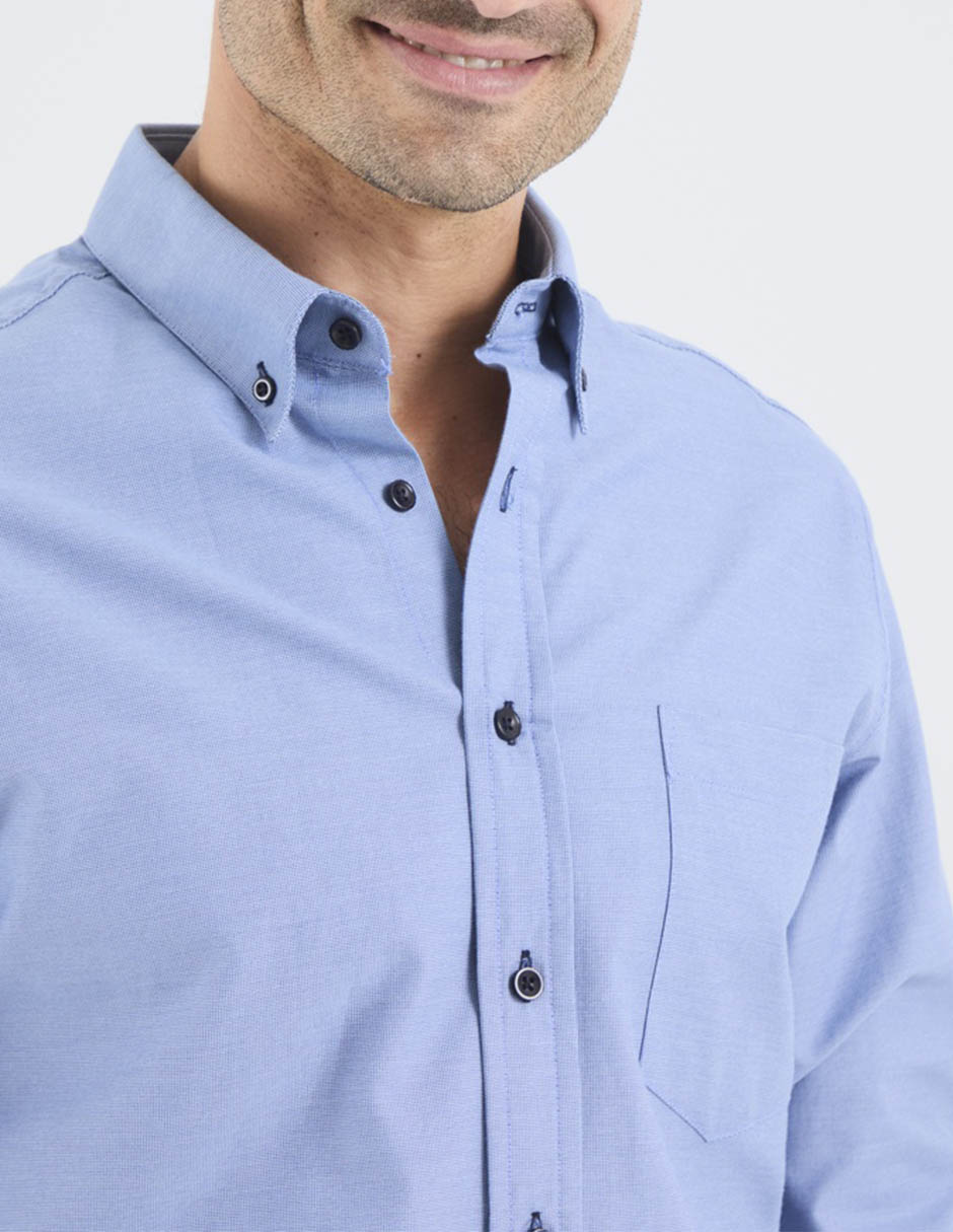 Camisa casual manga larga para hombre 11