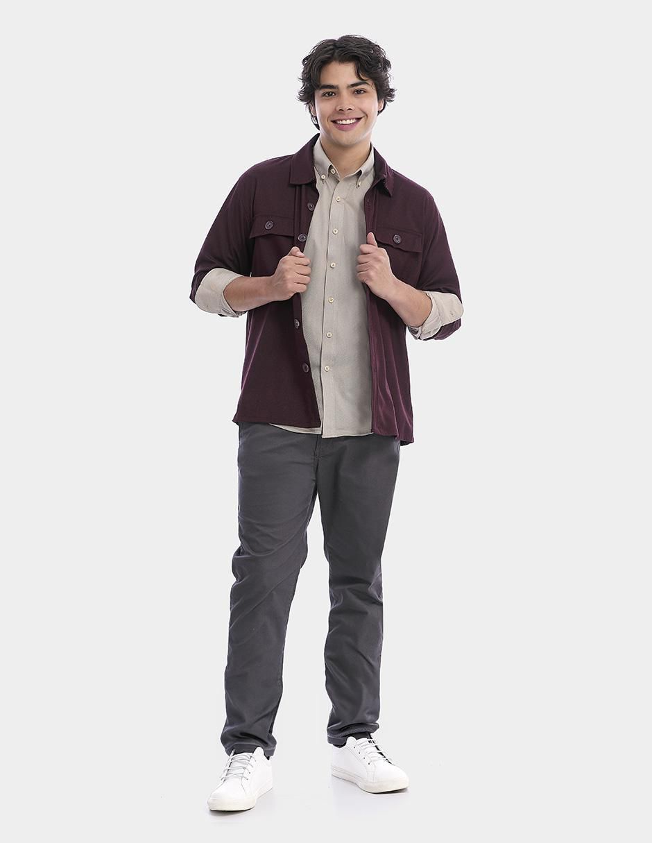 Camisa casual manga larga para hombre 7