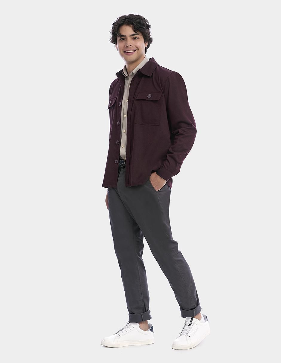 Camisa casual manga larga para hombre 5