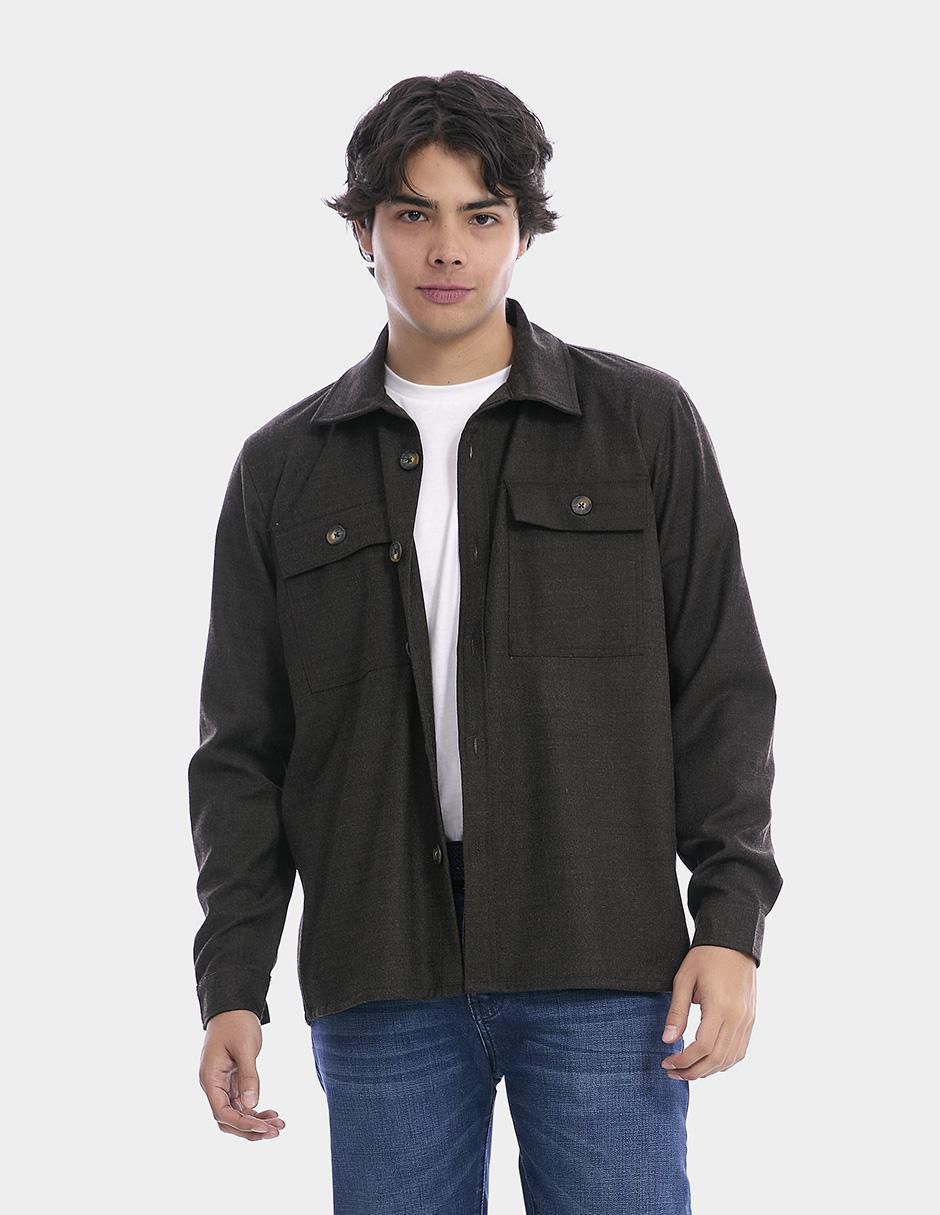 Camisa casual manga larga para hombre
