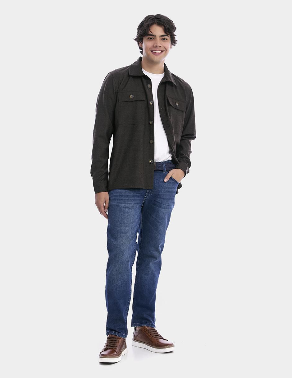 Camisa casual manga larga para hombre 6