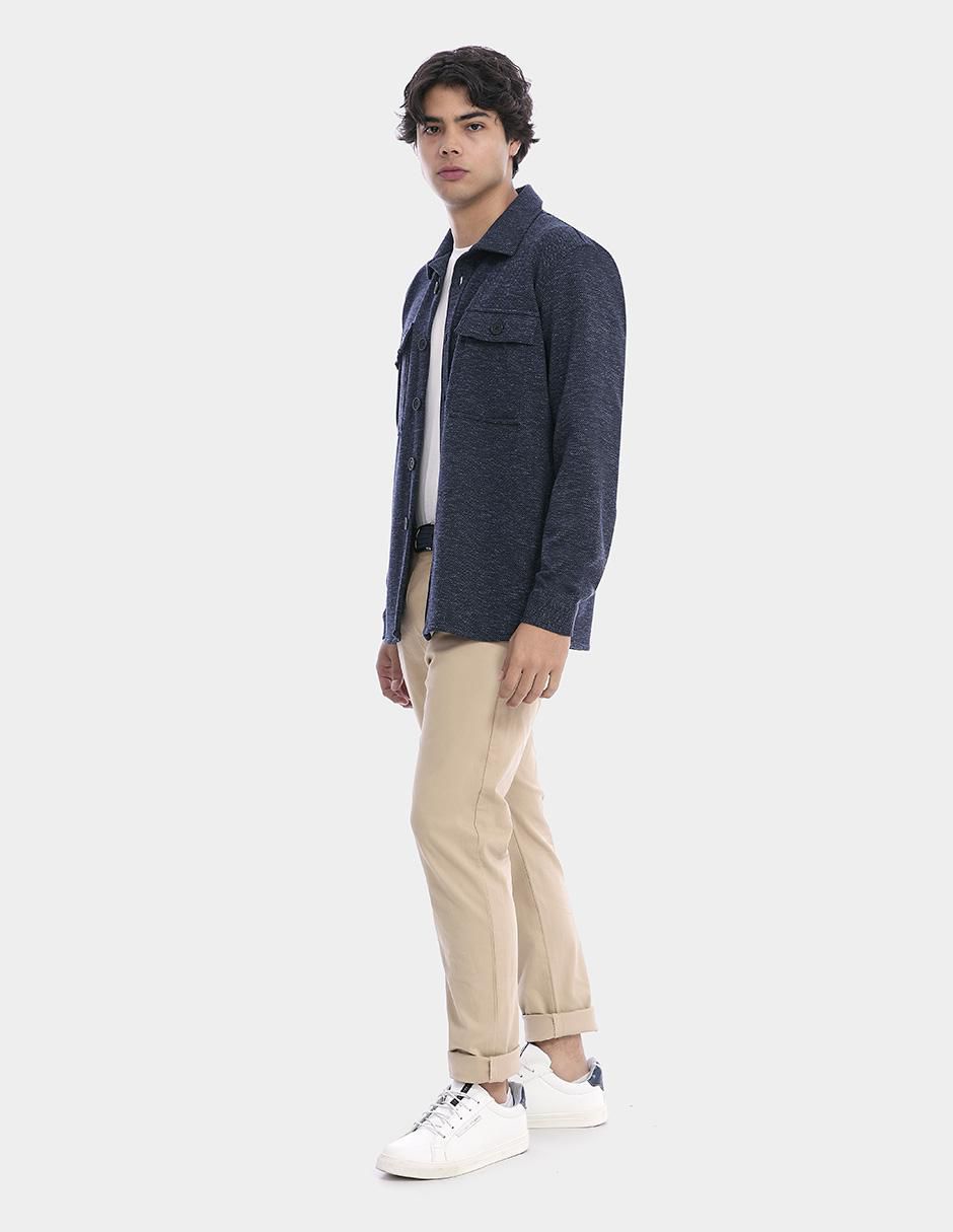 Camisa casual manga larga para hombre 6