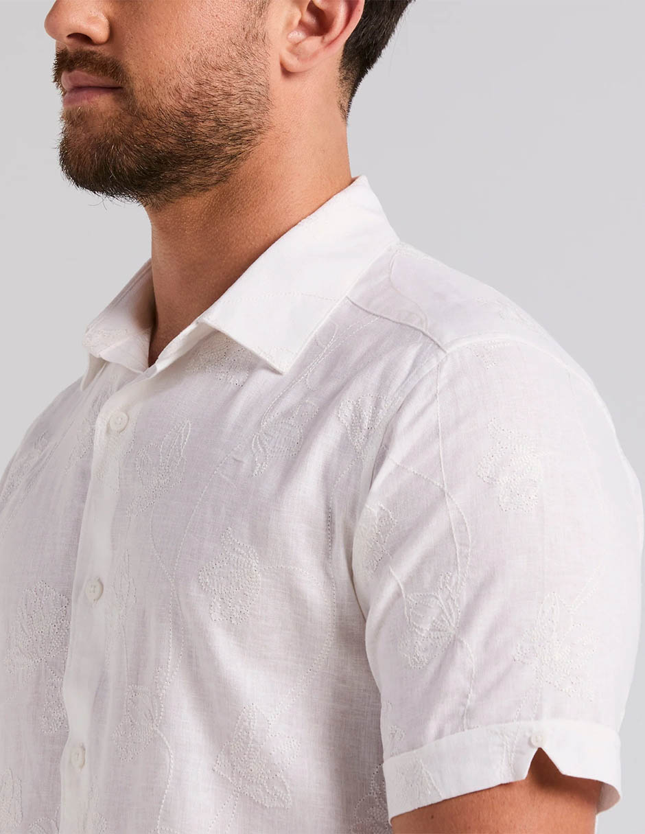 Camisa casual de algodón manga corta para hombre 2