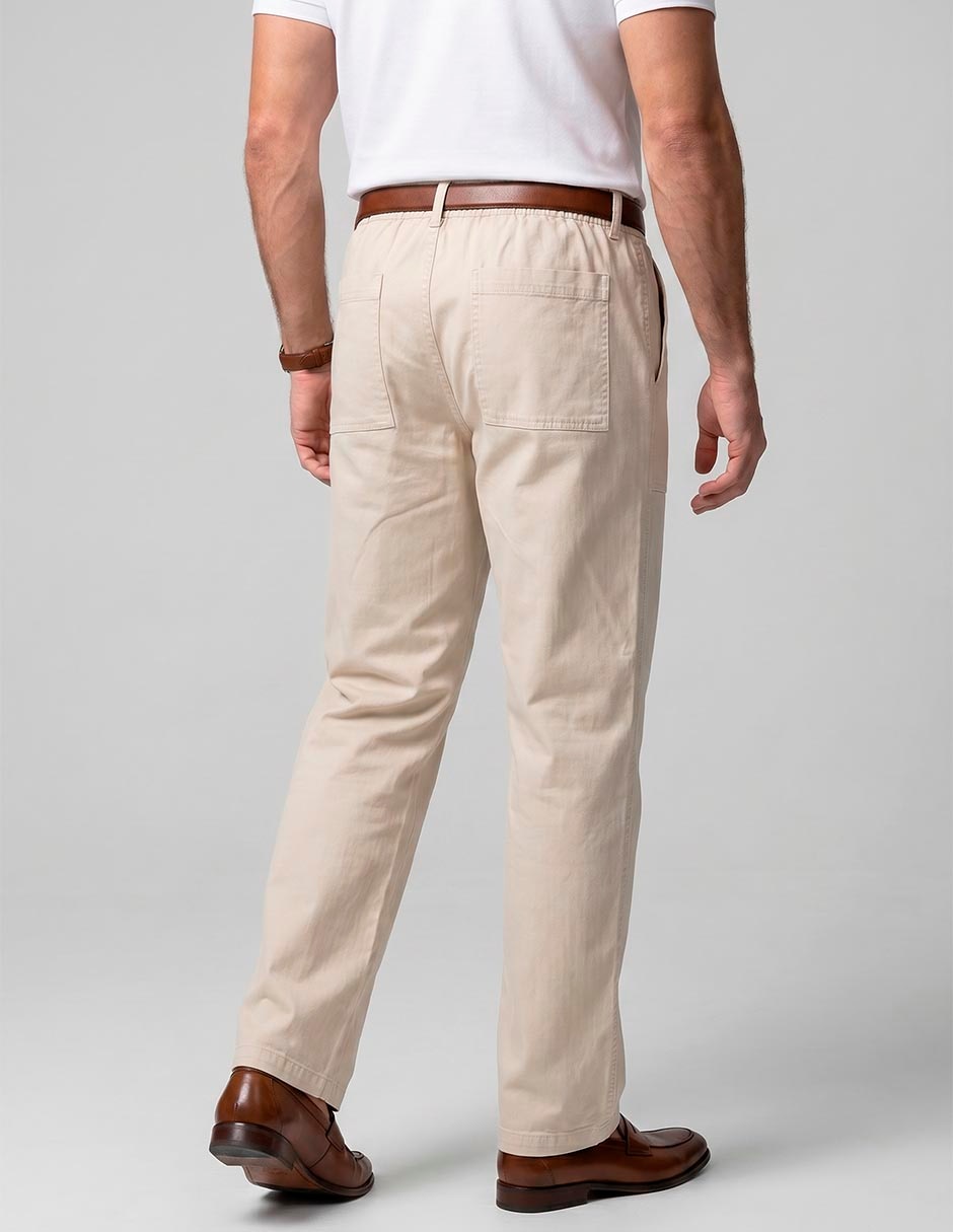 Pantalón regular de algodón para hombre 3