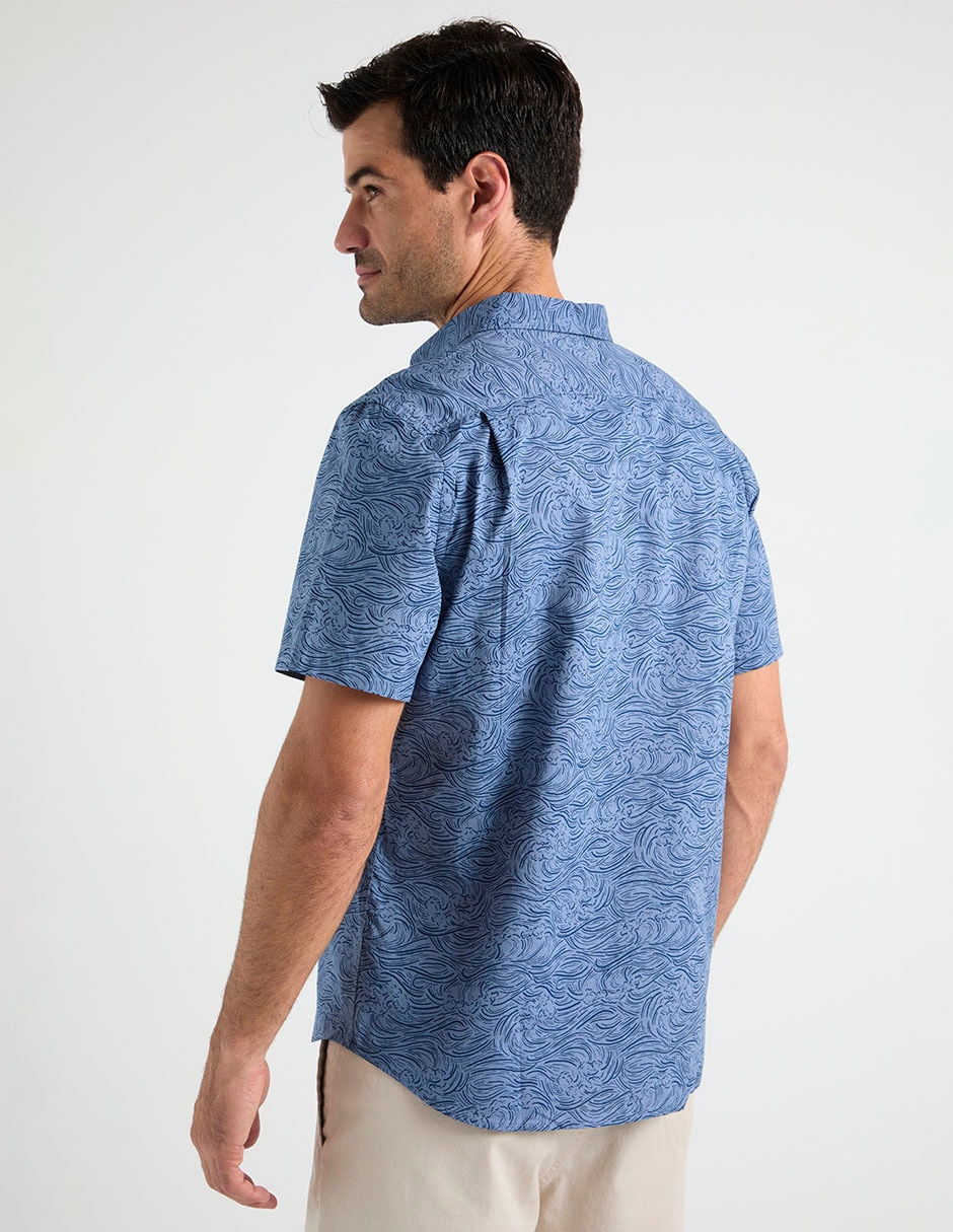 Camisa casual old navy de algodón manga corta para hombre