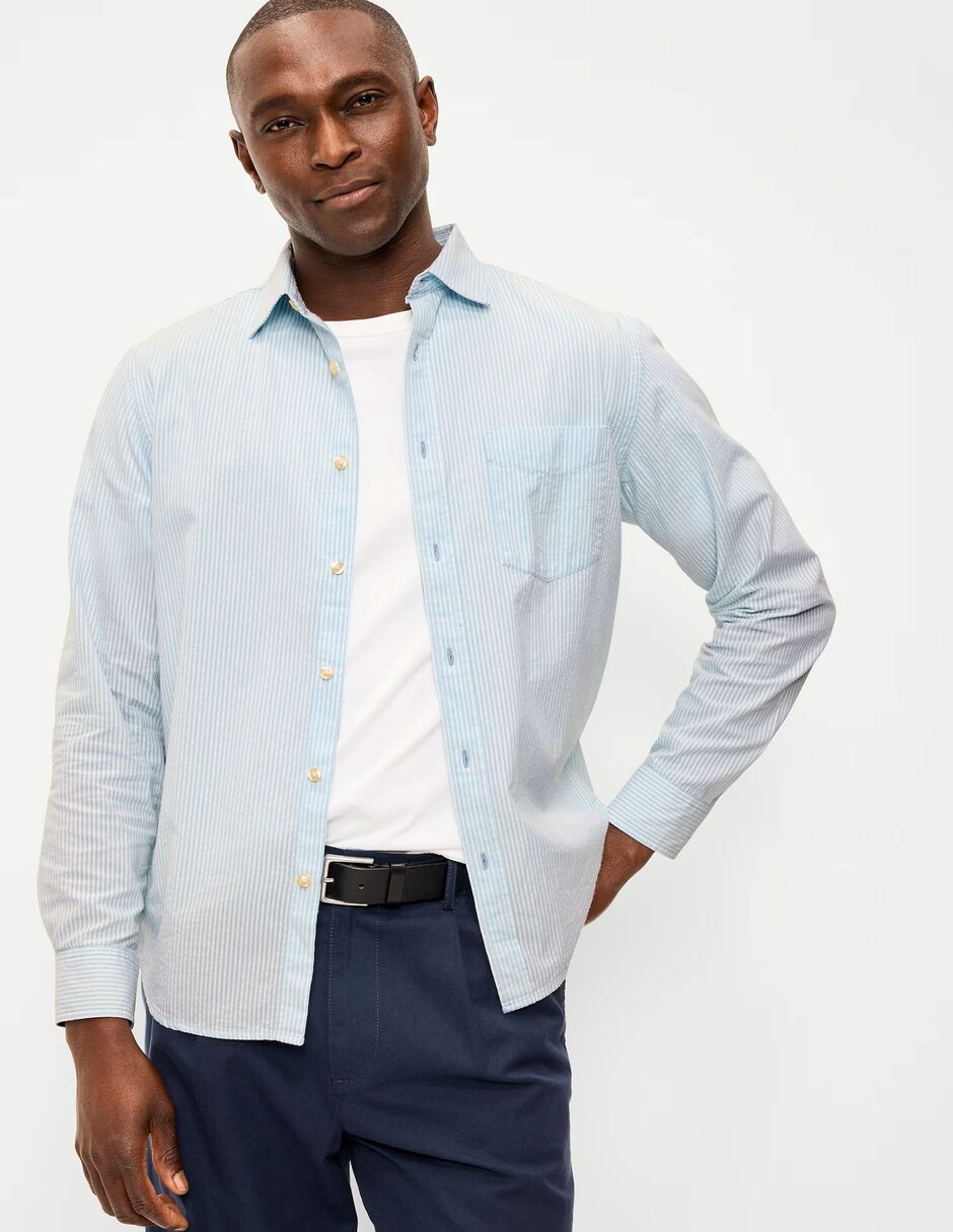 Camisa de algodón manga larga para hombre 4