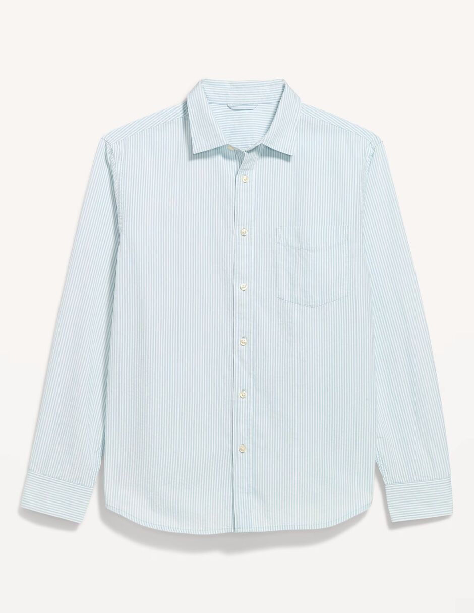 Camisa de algodón manga larga para hombre