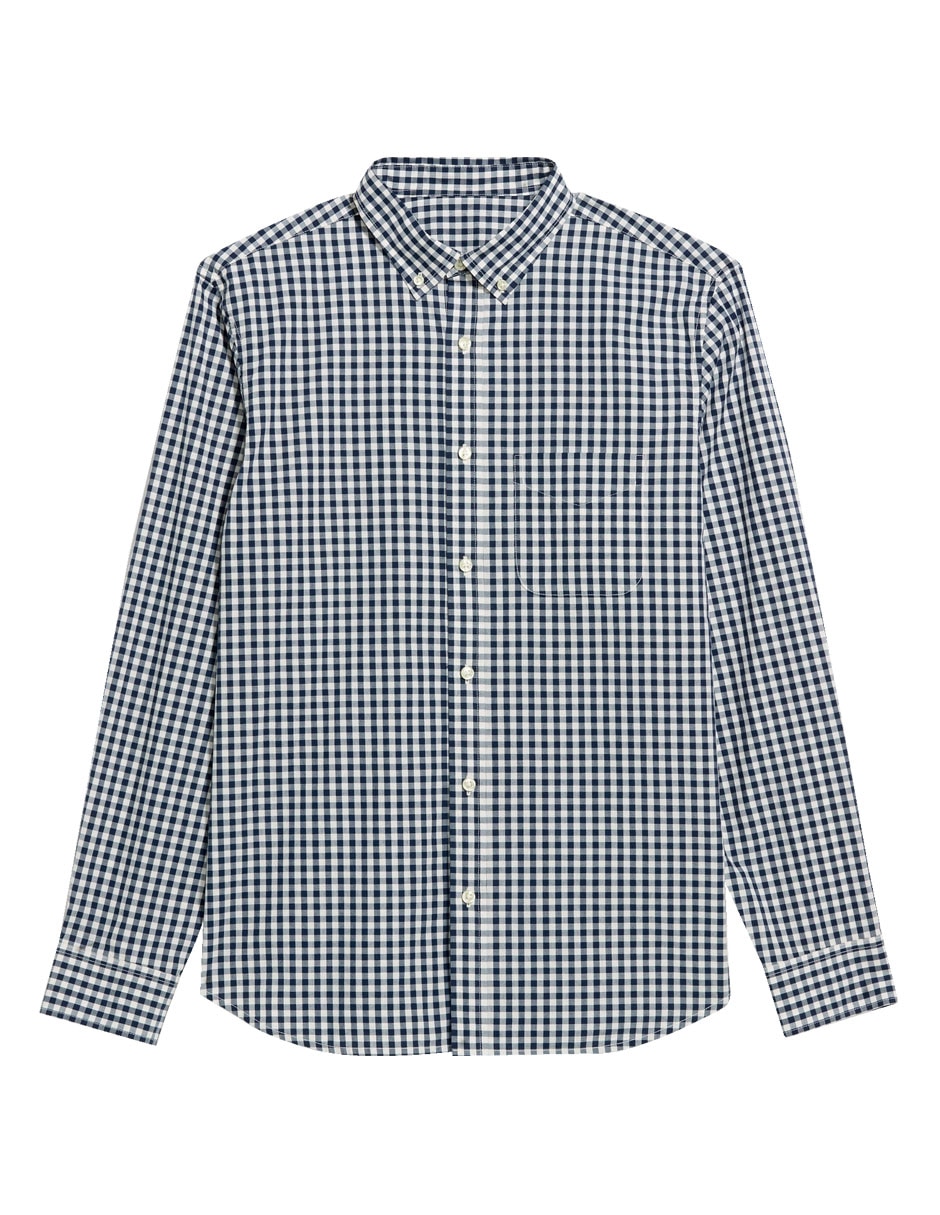 Camisa de algodón manga larga para hombre Camisa de algodón manga larga para hombre