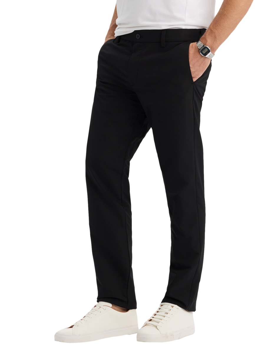 "pantalón" casual regular slim "de" poliéster "para hombre" 3