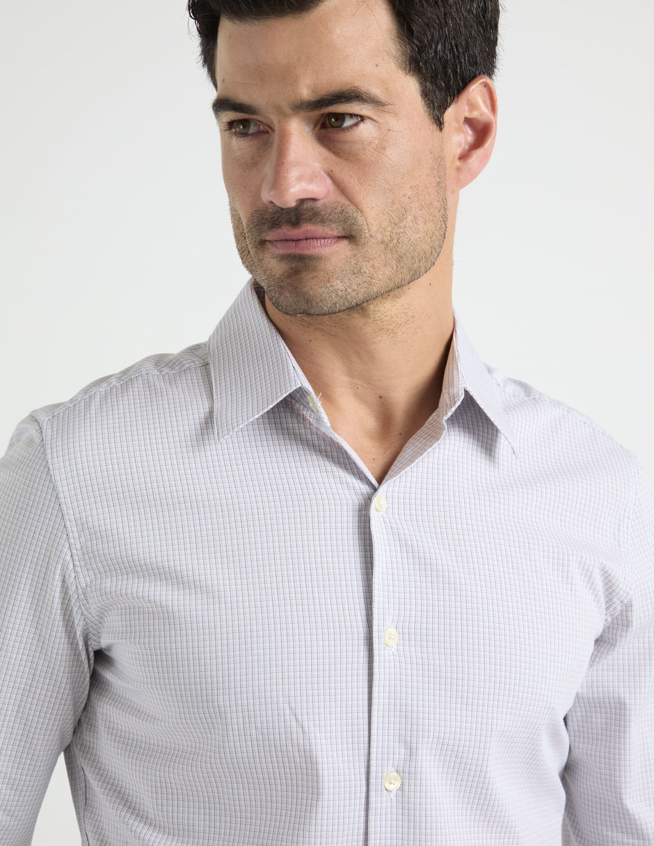 Camisa formal de algodón manga larga para hombre 3