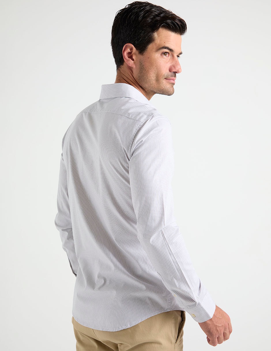 Camisa formal de algodón manga larga para hombre 6