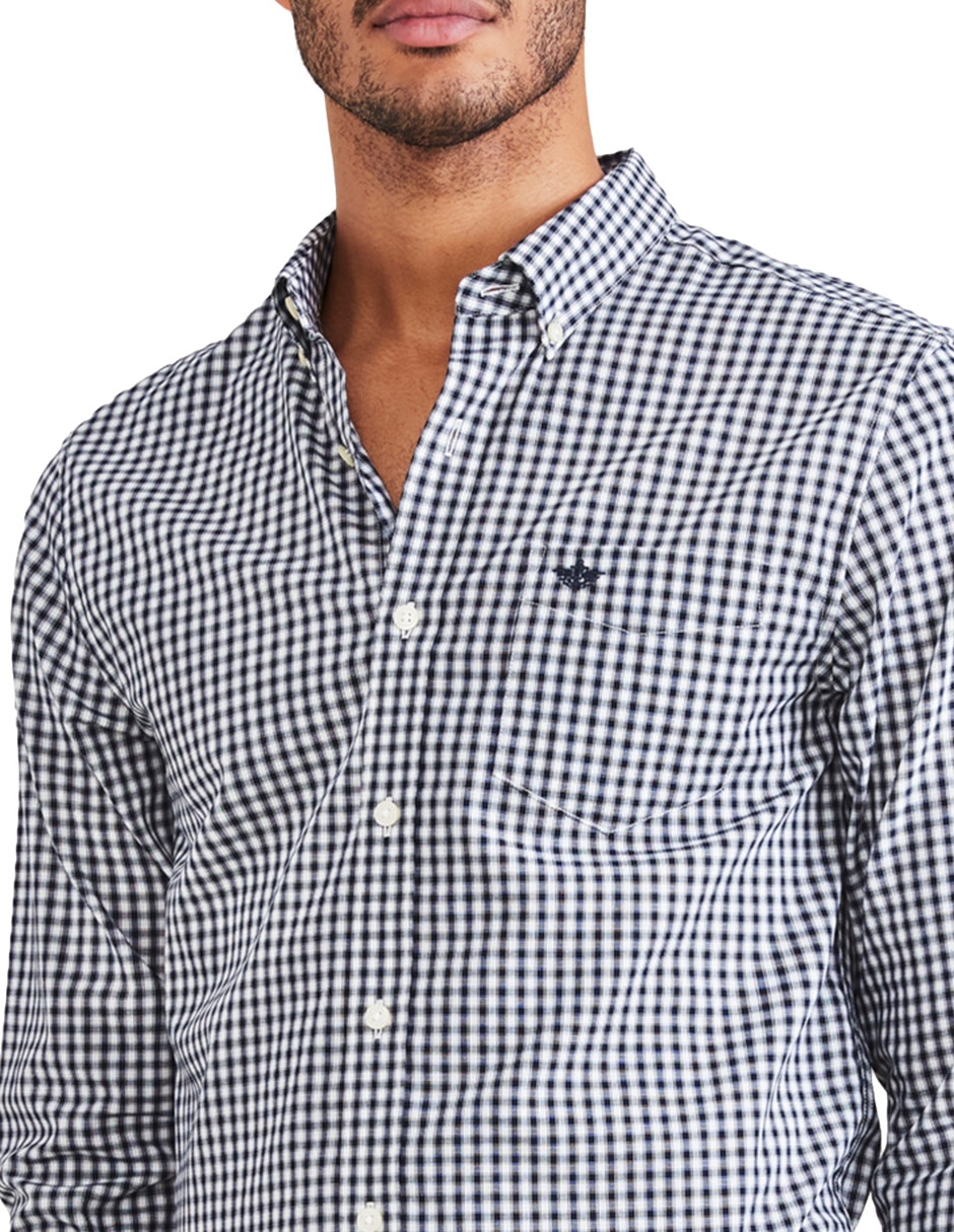 Camisa de vestir Dockers de algodón manga larga para hombre