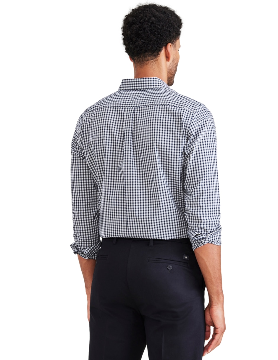 Camisa de vestir Dockers de algodón manga larga para hombre
