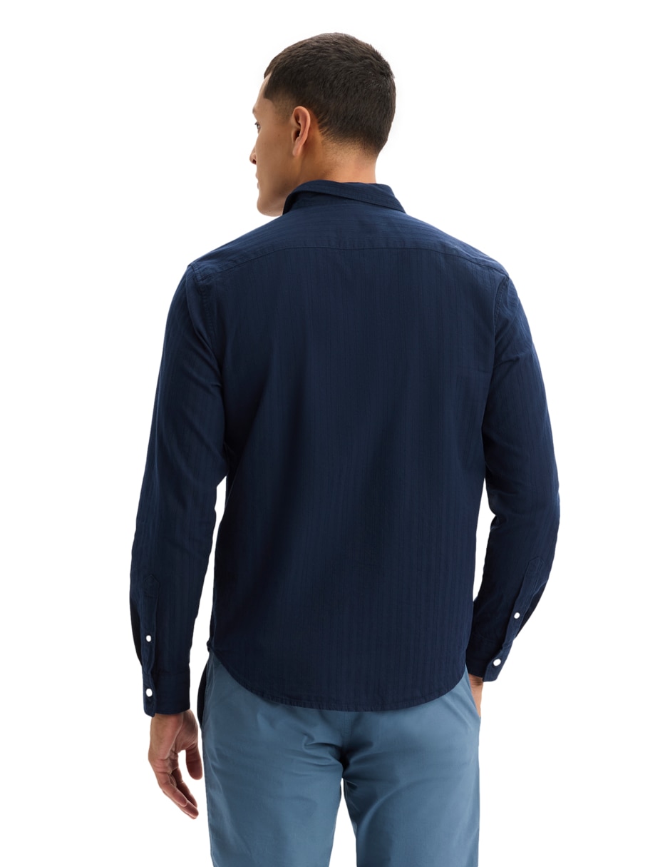 Camisa casual de algodón manga larga para hombre 4