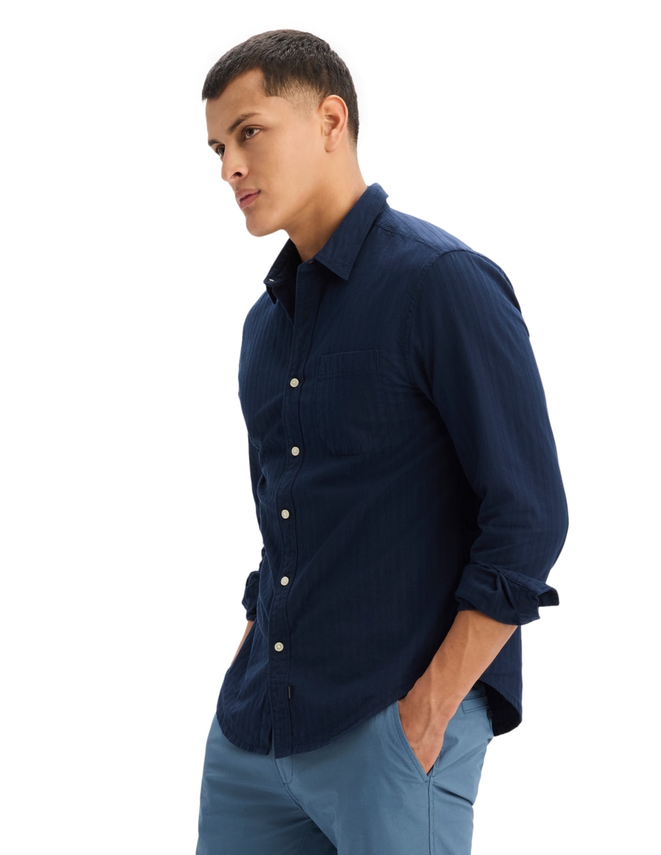 Camisa casual de algodón manga larga para hombre 3