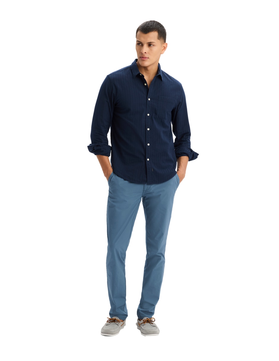 Camisa casual de algodón manga larga para hombre 2