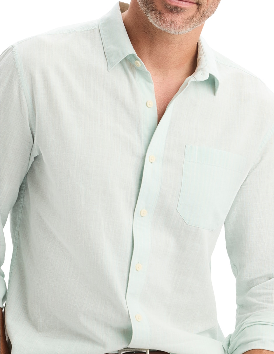 Camisa casual Dockers de algodón manga larga para hombre