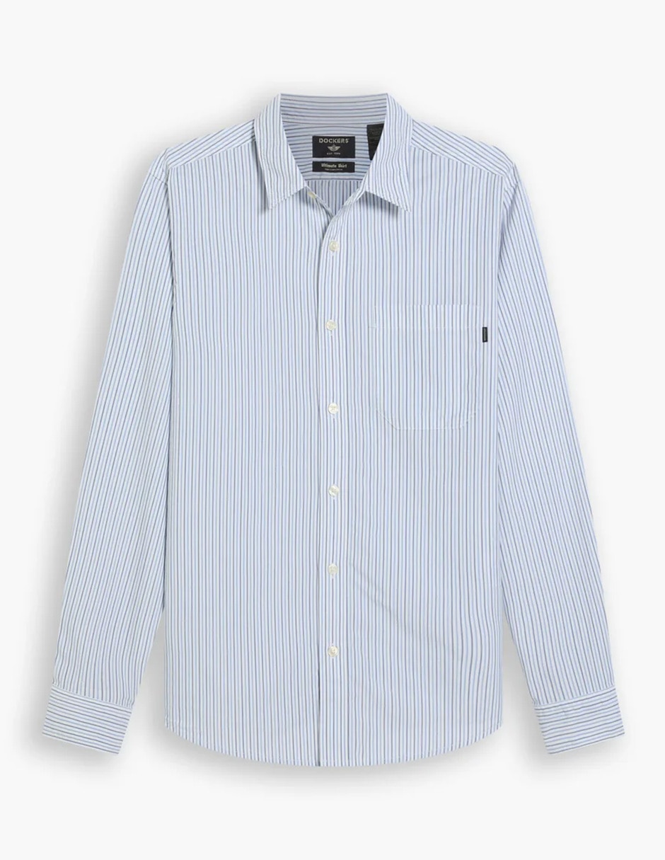 Camisa casual Dockers de algodón manga larga para hombre