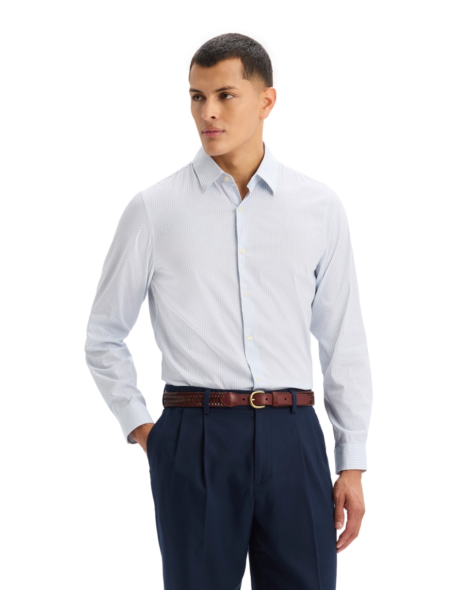 Camisa formal de algodón manga larga para hombre Camisa formal de algodón manga larga para hombre