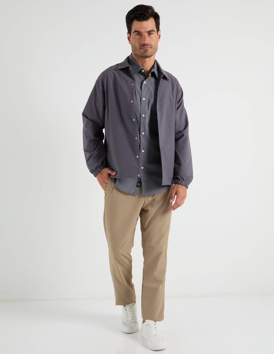 Camisa casual dockers de algodón manga larga para hombre