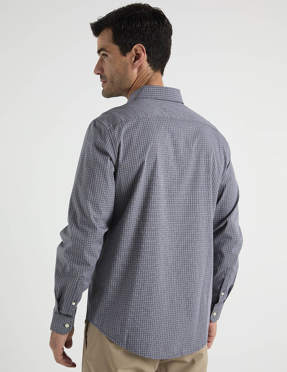 Camisa casual dockers de algodón manga larga para hombre