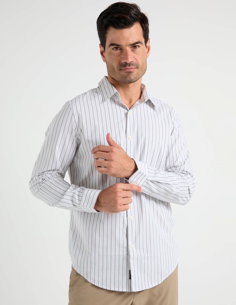 Camisa business casual dockers de algodón manga larga para hombre