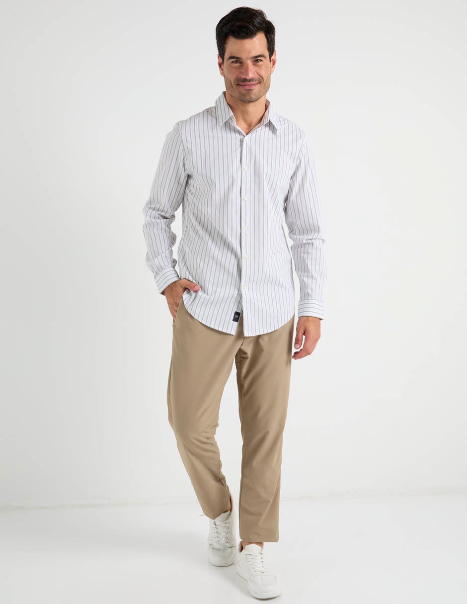 Camisa business casual dockers de algodón manga larga para hombre