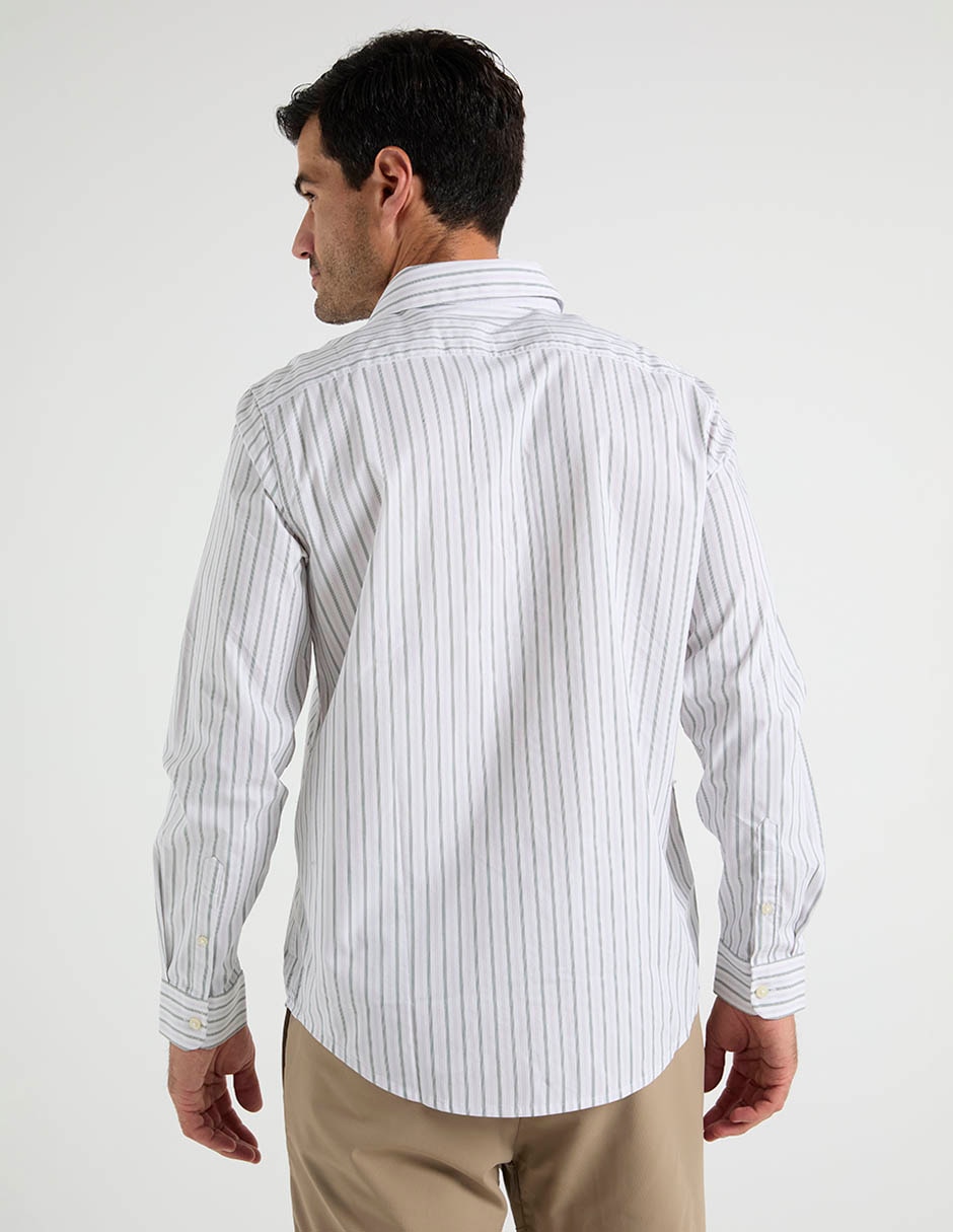 Camisa business casual dockers de algodón manga larga para hombre