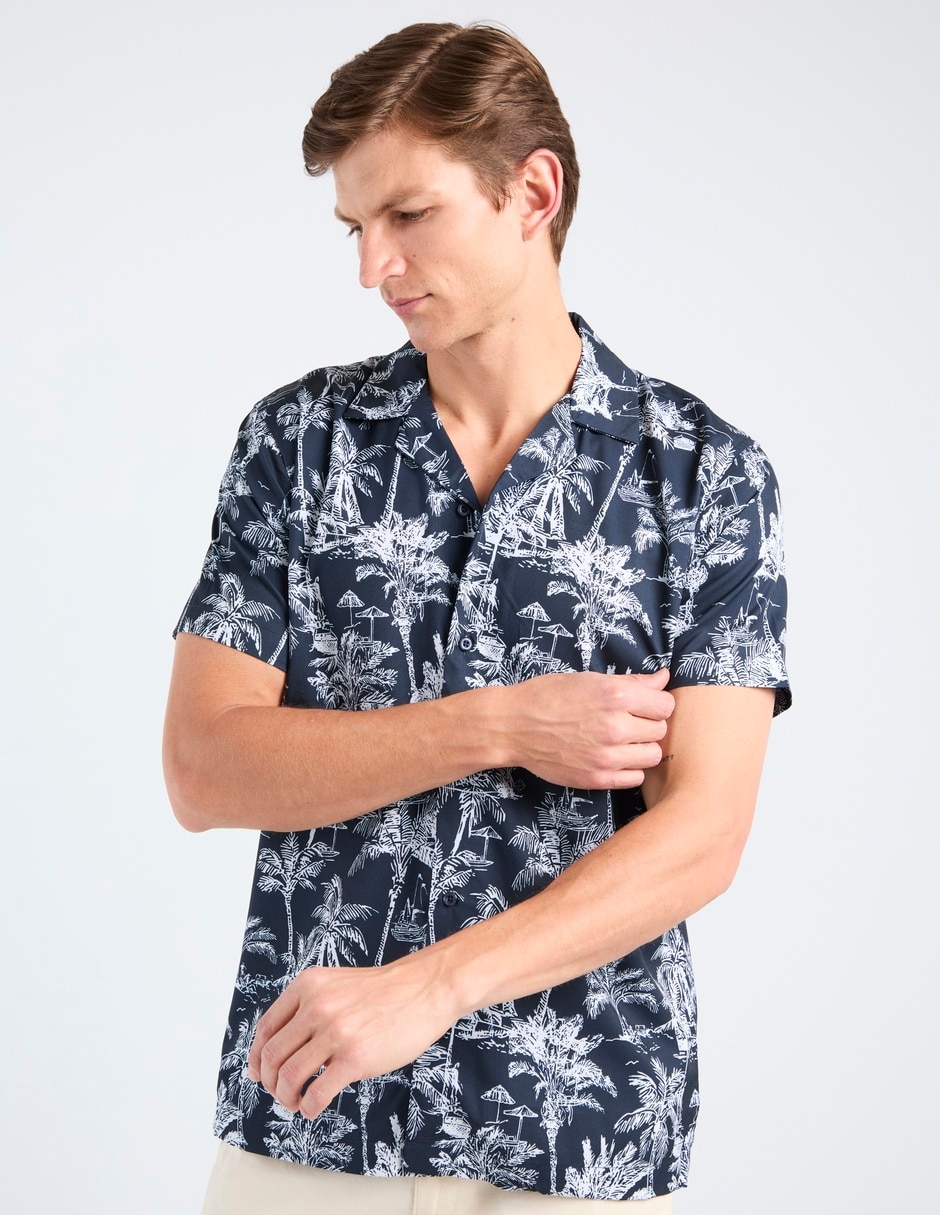 Camisa playa Point Zero manga corta para hombre