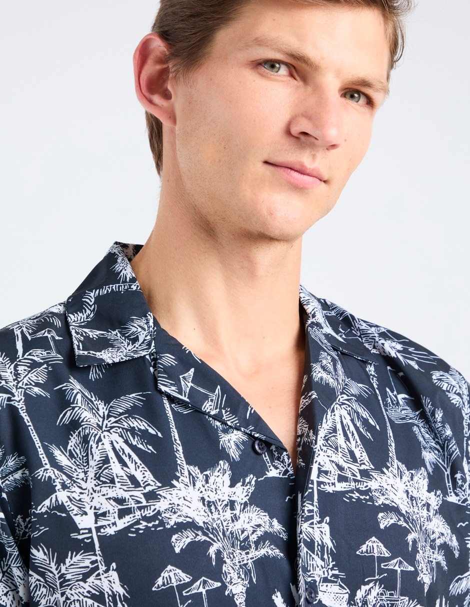 Camisa playa Point Zero manga corta para hombre