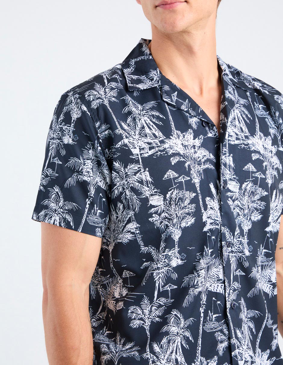 Camisa playa Point Zero manga corta para hombre