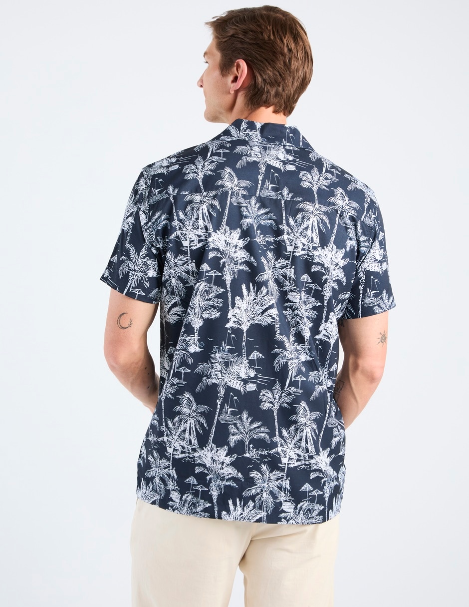 Camisa playa Point Zero manga corta para hombre