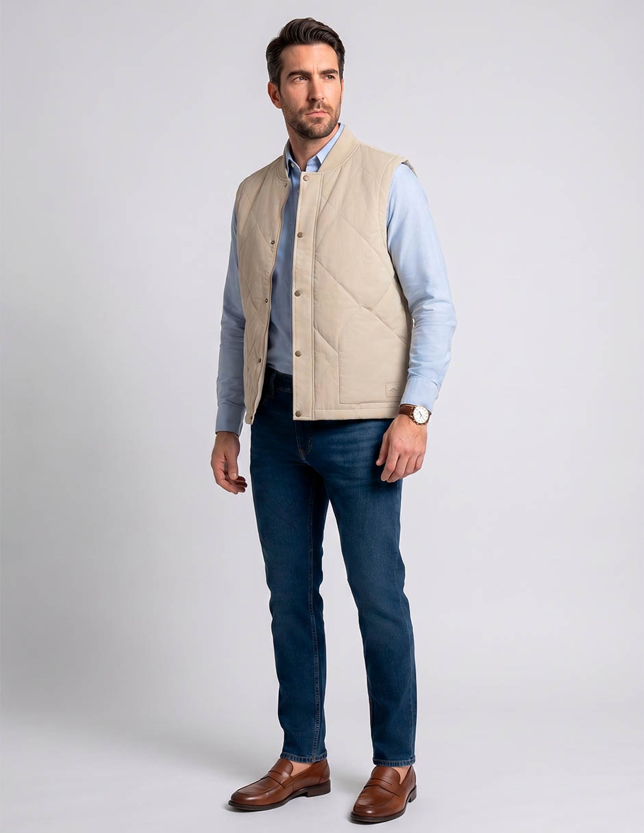 Chaleco Polosur No Algodón Capitonado Para Hombre