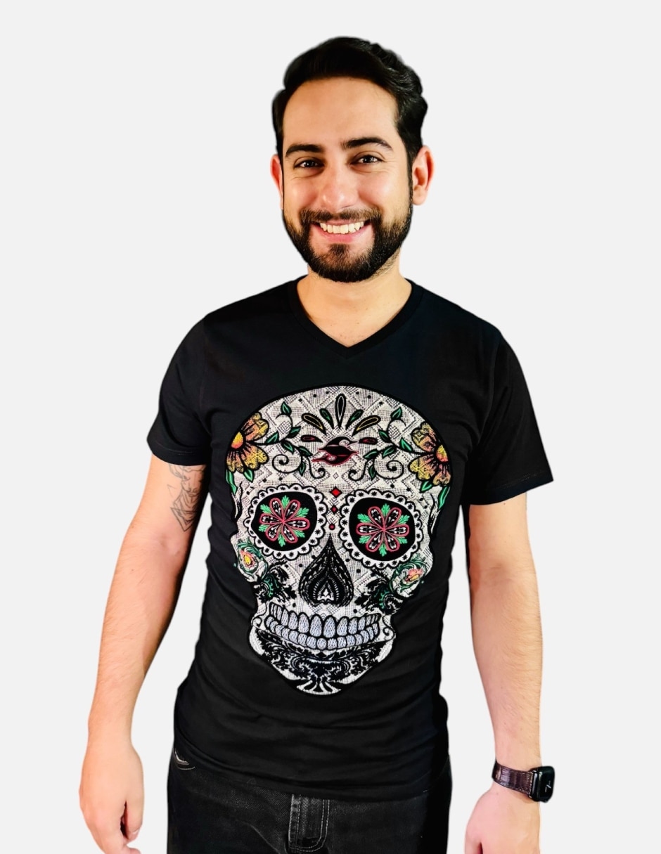 Playera cuello V para hombre