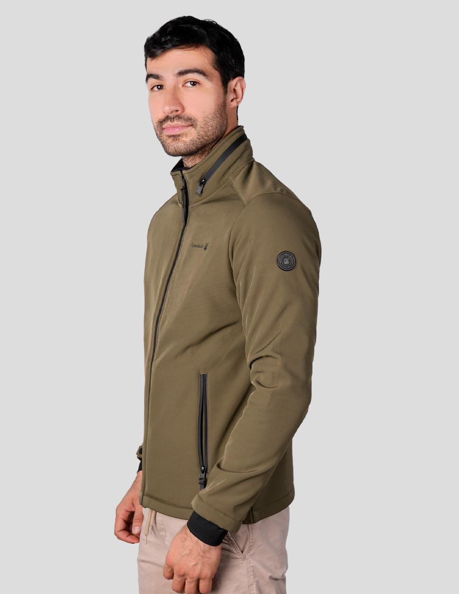 Chamarra casual impermeable capucha desmontable para hombre 4