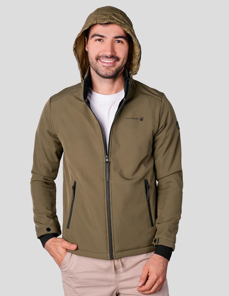 Chamarra casual impermeable capucha desmontable para hombre 3