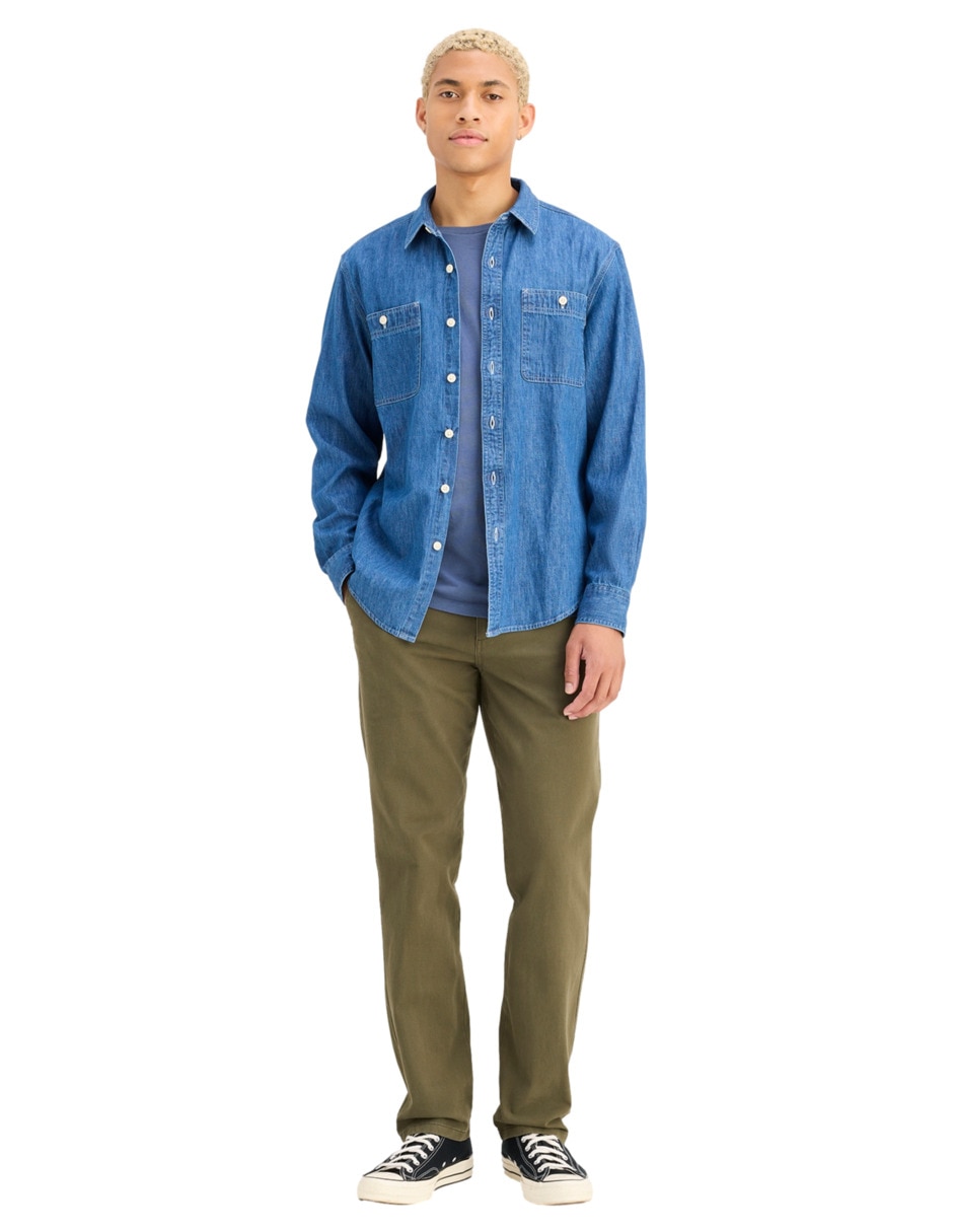 Pantalón casual chino slim para hombre
